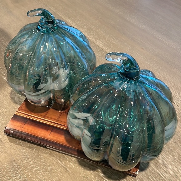 Blue Mercury Pumpkins / 2 pc. - Picture 1 of 11